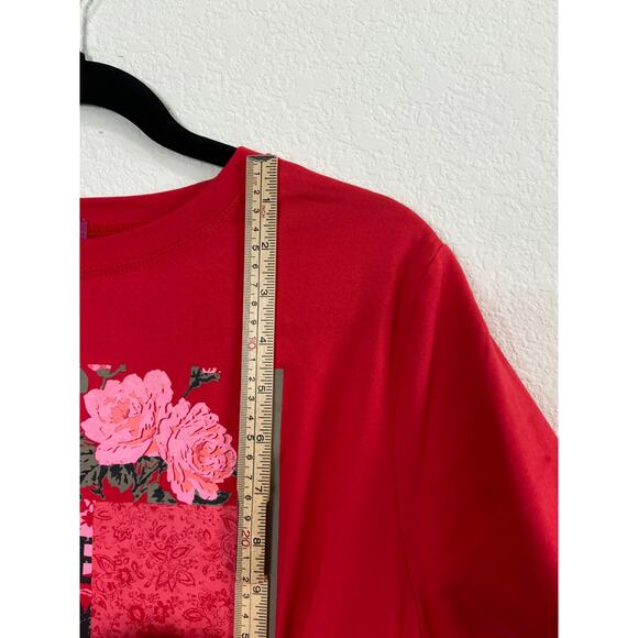 Women's Hot & Delicious Red Celebrate Diversity T-Shirt Tie in Front Large - Picture 5 of 11